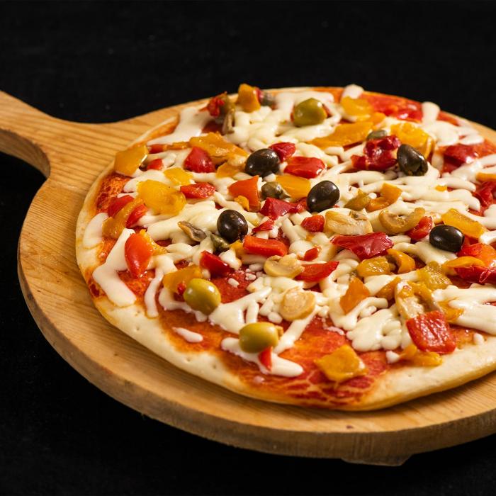 Pizza tonda vegetariana